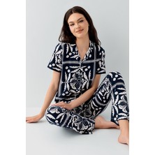Arnetta Kadın Siyah Gömlek Pijama Takım