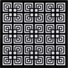 Global PVC IŞIKLI 60X60 (0.36 M2) DEKORATİF YONCA DESEN SİYAH PANEL (5 ADET)