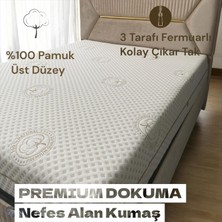 Naturel Fermuarlı Yatak Kılıfı, Yatak Pedi&şiltesi, % 100 Cotton,yıkanabilir, Bej Renk