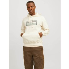 Jack & Jones Erkek Sweatshirt Krem 12262513 Jorfrederıksberg