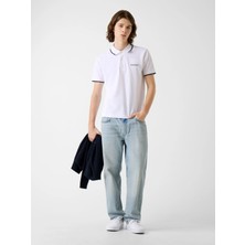 Guess Gj Normal Kesim Nakışlı Kısa Kollu Çizgili Detaylı Polo Yakalı Erkek Çok Renkli Polo T-Shirt M6RP24KCJV1-SM0Q