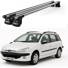 Today Auto Trio-I Peugeot 206 Kombi (2002-2010)UYUMLU Kilitli Ara Atkı 120CM Port Bagaj Tavan Barı