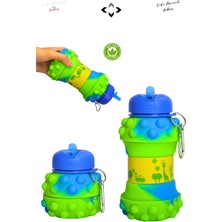 Silikon Açılır Kapanır Pipetli Suluk ve Matara Çocuk Yetişkin Sporcu Matarası 550 ml