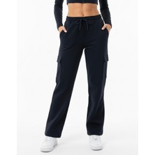 Axxel Kadın Lacivert 2 Iplik Kargo Cepli Eşofman ALTI-P2269