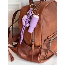 Rossev Charm Mor Termos Figürlü Anahtarlık - Çanta Charm (Terlik Modeli)