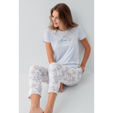 Arnetta Kadın Mavi Pijama Takımı