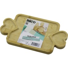 Ayder Timya DİKDÖRTGEN 3 BÖLMELİ=2İN1 KALP KULP - BÖLME + 1 AHŞAP BAMBU SERVİS SUNUM TEPSİ - TAHTASI 25 X 14 X 1.4CM (Timya/Go1395)  199615