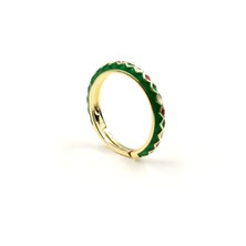 Sose Moda Tam Tur Mineli Yeşil Yüzük - Renkli | Ayarlanabilir, Kararma Yapmaz