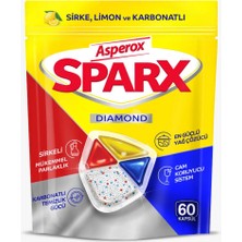 Asperox Sparx 60'lı Bulaşık Makinesi Tableti Cam Koruyucu Sistem ile Sirkeli Temizlik