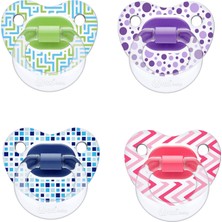 Wee Baby Şeffaf Desenli Damaklı Emzik 18+ Ay No:3 4 Adet