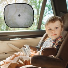 Babyjem Vantuzlu Oto Yan Cam Güneşliği Siyah (2 Adet)