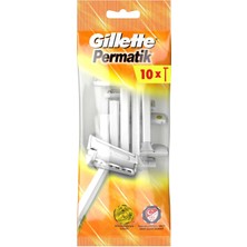 Gillette Permatik Kullan At Tıraş Bıçağı 10'lu Pratik ve Hijyenik Kullanım İçin Ergonomik Tasarım