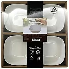 Touch Me Porselen 4'lü Kare Kase Seti 8 x 7 cm