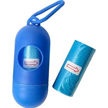 Bamm Bamm Kirli Bebek Bezi Çöp Poşeti ve Taşıma Aparatı Mavi (5 Adet)