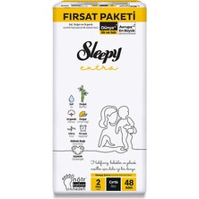 Sleepy Extra Bebek Bezi 2 Beden 48 Adet (2 Adet)