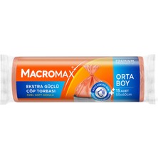 Macromax Extra Güçlü Çöp Torbası Orta Boy 15'li