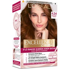 L'Oréal Paris Excellence Creme 4.54 Koyu Kızıl Kahve Saç Boyası 192 ml 4 Adet