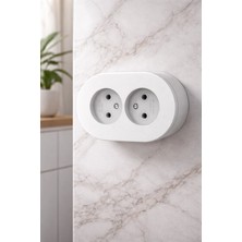 Ronanna Topraklı Sıva Üstü Priz Ikili – Güvenli, Dayanıklı ve Modern Duvar Prizi