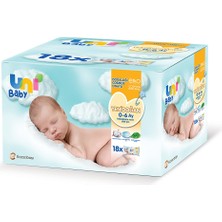 Uni Baby Yenidoğan Bebek Islak Mendil 0-6 Ay 18X40 Adet (5 Adet)