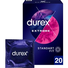Durex Extreme Geciktiricili ve Tırtıklı Prezervatif 20'li 4 Adet
