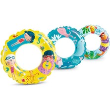 intex Şeffaf Baskılı Simit 61 cm Asortili (2 Adet)