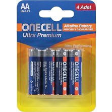 Onecell Ultra Premium Alkalin Aa Boy Pil 4lü (3 Adet)