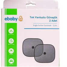 Ebaby Tek Vantuzlu Güneşlik 2 Parça (3 Adet)
