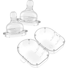 Mamajoo Silikon Biberon Emziği 2li + Saklama Kutulu (2 Adet)