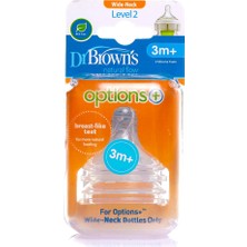 Dr. Brown's Db 2201 Dr Browns Geniş Ağız Options+ Biberon Emziği 3AY+ (5 Adet)