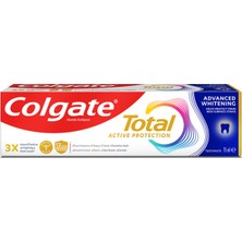 Colgate Total Gelişmiş Beyazlik Diş Macunu 75 ml 3 Adet