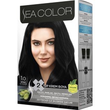 Sea Color Saç Boyası Seti 1.0 Siyah 185 ml 4 Adet