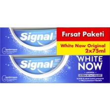 Signal White Now Original Diş Macunu 2X75ML Anında Beyazlatma Özelliği ile Etkili Temizlik