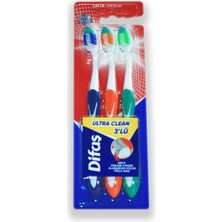 3 Adet Difaş Ultra Clean 3lü Diş Fırçası