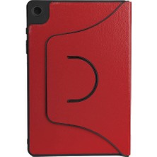 Oyo Store Galaxy Tab A9 Uyumlu Oyo Fest Dönebilen Standlı Kılıf-Kırmızı