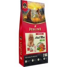 Perlina Yetişkin Mini Köpek Maması, Balıklı, 2 Kg, Küçük Irk