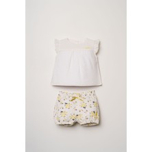 U.S. POLO ASSN U.s Polo Assn. Kız Bebek Sarı Şort Takım