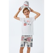 Rolypoly Erkek Çocuk Beyaz Bermuda Takım