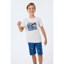 Rolypoly Erkek Çocuk Beyaz Bermuda Takım