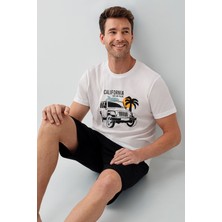 Rolypoly Erkek Beyaz Bermuda Takım