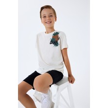 Rolypoly Erkek Çocuk Krem Bermuda Takım RP3763-C-V1