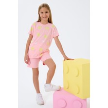 Rolypoly Kız Çocuk Pembe Şort Takım