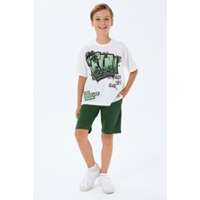 Rolypoly Erkek Çocuk Beyaz Bermuda Takım