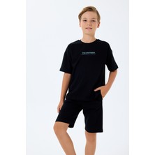 Rolypoly Erkek Çocuk Siyah Bermuda Takım