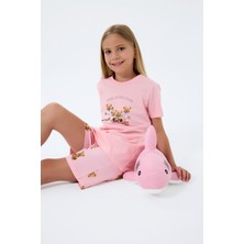 Rolypoly Kız Çocuk Pembe Şort Takım