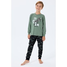 Rolypoly Erkek Çocuk Yeşil Pijama Takım