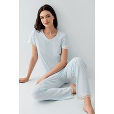 Pierre Cardin Kadın Mavi Pijama Takımı