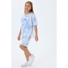 Rolypoly Kız Çocuk Mavi Bermuda Takım