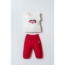 U.s. Polo Assn. Kız Bebek Beyaz Takım Regular Fit 6 - 9 Ay İçin Şık Tasarım