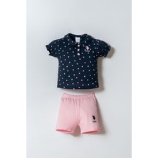 U.s. Polo Assn. Kız Bebek Lacivert Şort Takım