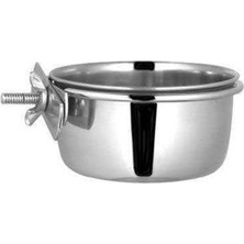 Vidalı Sistem Paslanmaz Çelik Kuş Mama ve Su Kabı ( 8 cm )